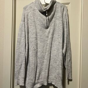 RD Style Light Gray Ribbed Sweater